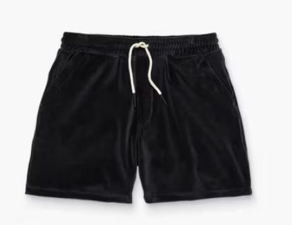 NEARLY BLACK VELOUR SHORTS