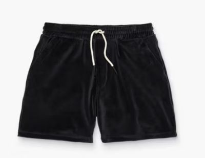 NEARLY BLACK VELOUR SHORTS