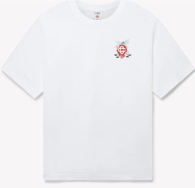 DRAGONFLY FLORAL PRINTED OVERSIZED T SHIRT