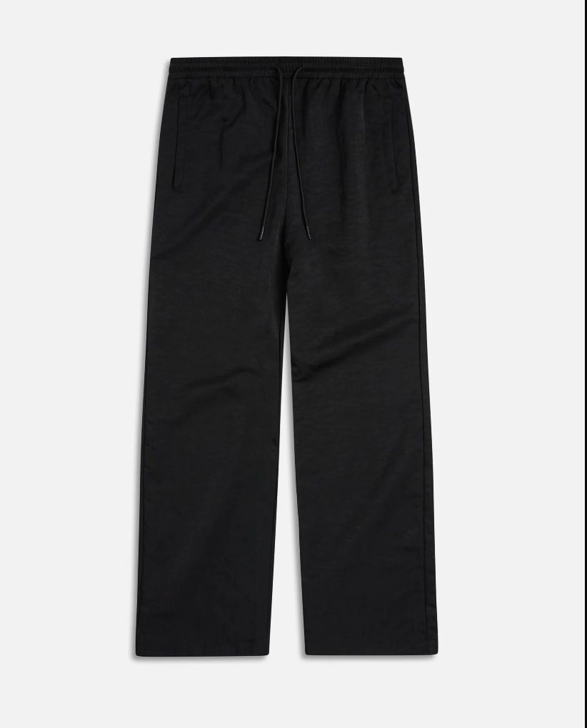 WIDE LEG NYLON TRACK PANTS