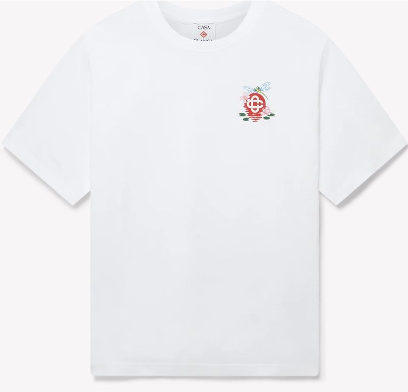 DRAGONFLY FLORAL PRINTED OVERSIZED T SHIRT, Colour: WHITE JERSEY, Size: XS