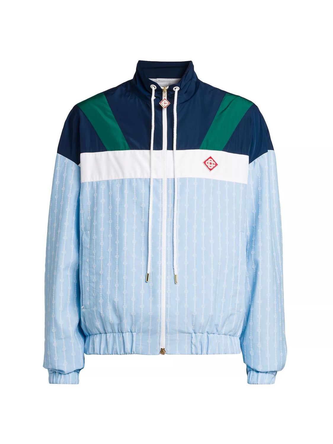 Men's Nylon Track Jacket, Colour: Light Blue, Size: 3XL