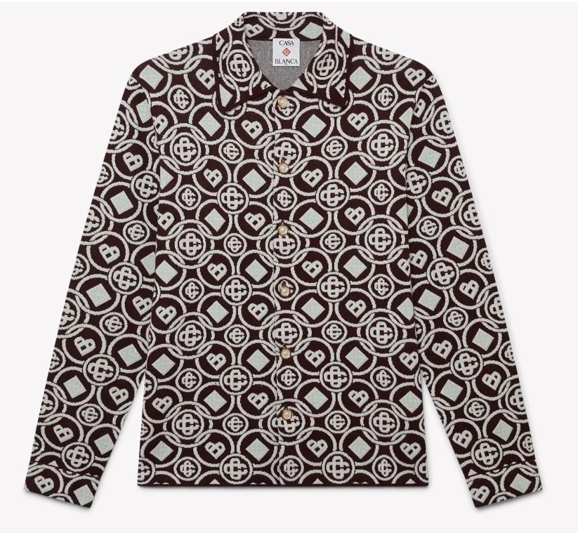 MONOGRAM SHIRT, Colour: AUBERGINE, Size: MEDIUM