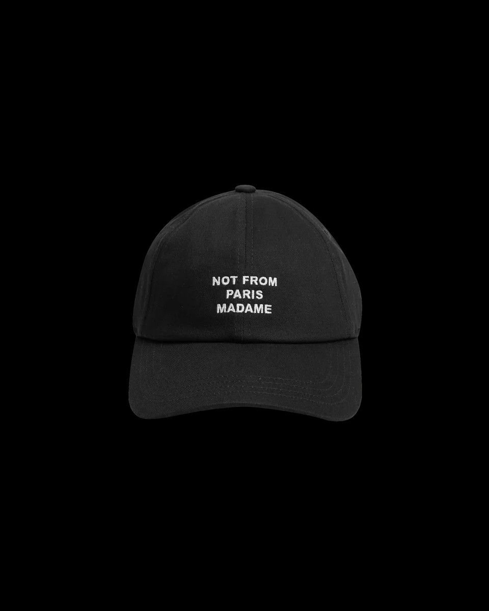 La Casquette Slogan Cap, Colour: Black