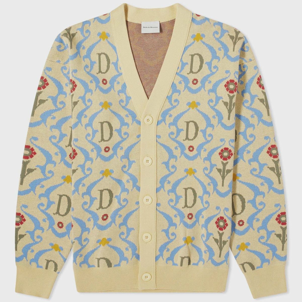 LE CARDIGAN ORNEMENTS, Colour: YELLOW, Size: LARGE