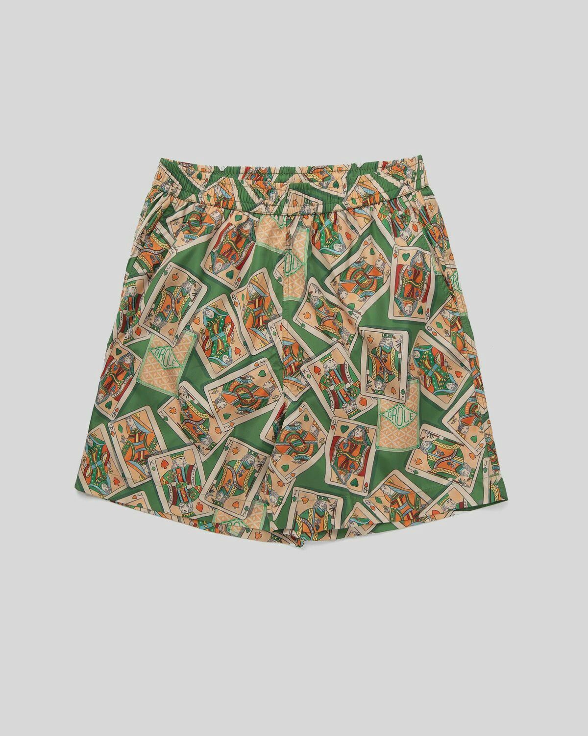 LE SHORT PLAGE JEU DE CARTES, Colour: GREEN, Size: XL
