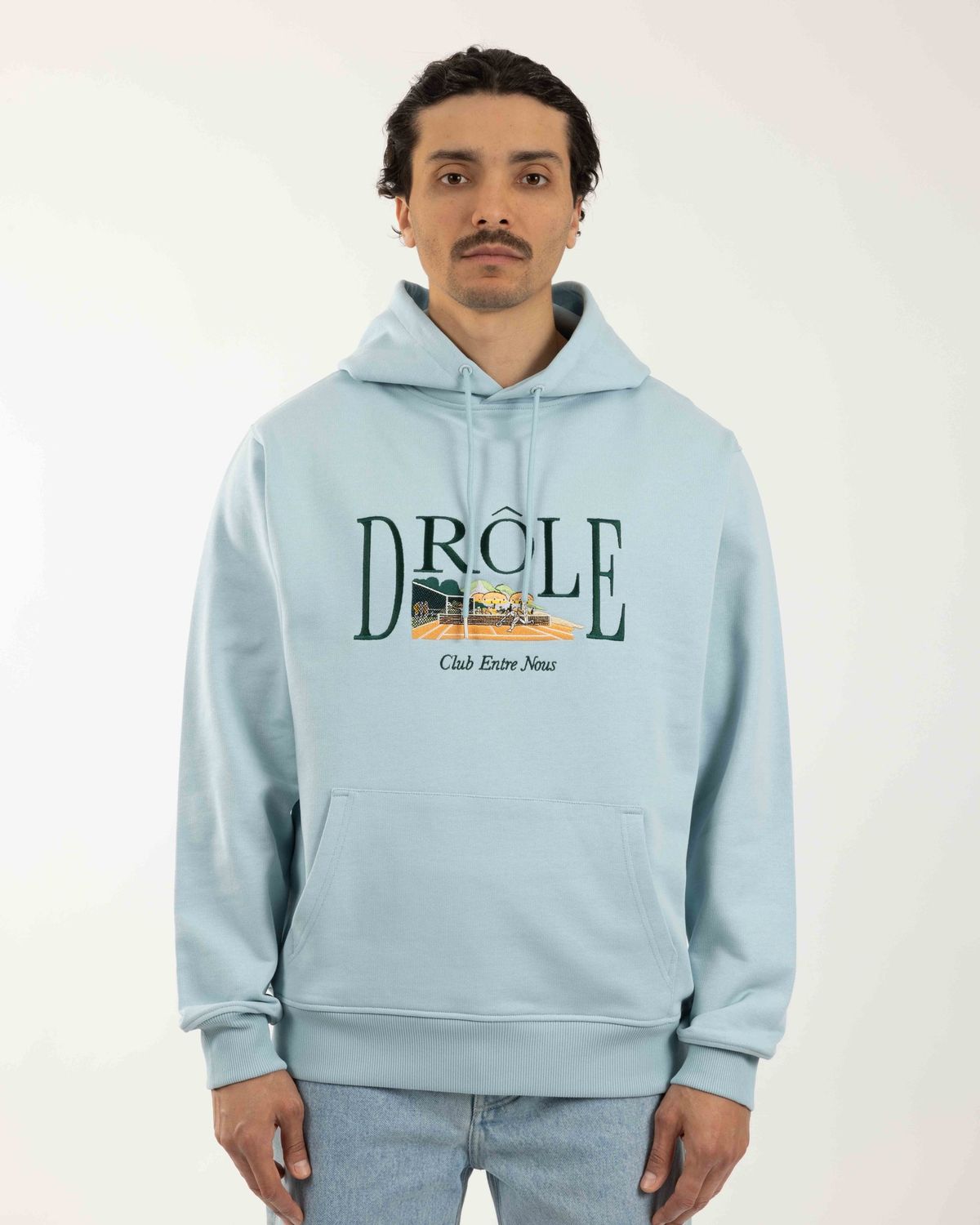 Le Hoodie Tennis Court, Colour: Sky Blue, Size: Small