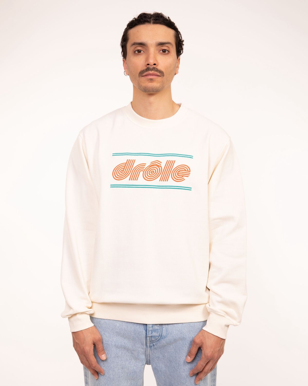 Le Sweatshirt Piqué Tennis, Colour: Off White, Size: Medium