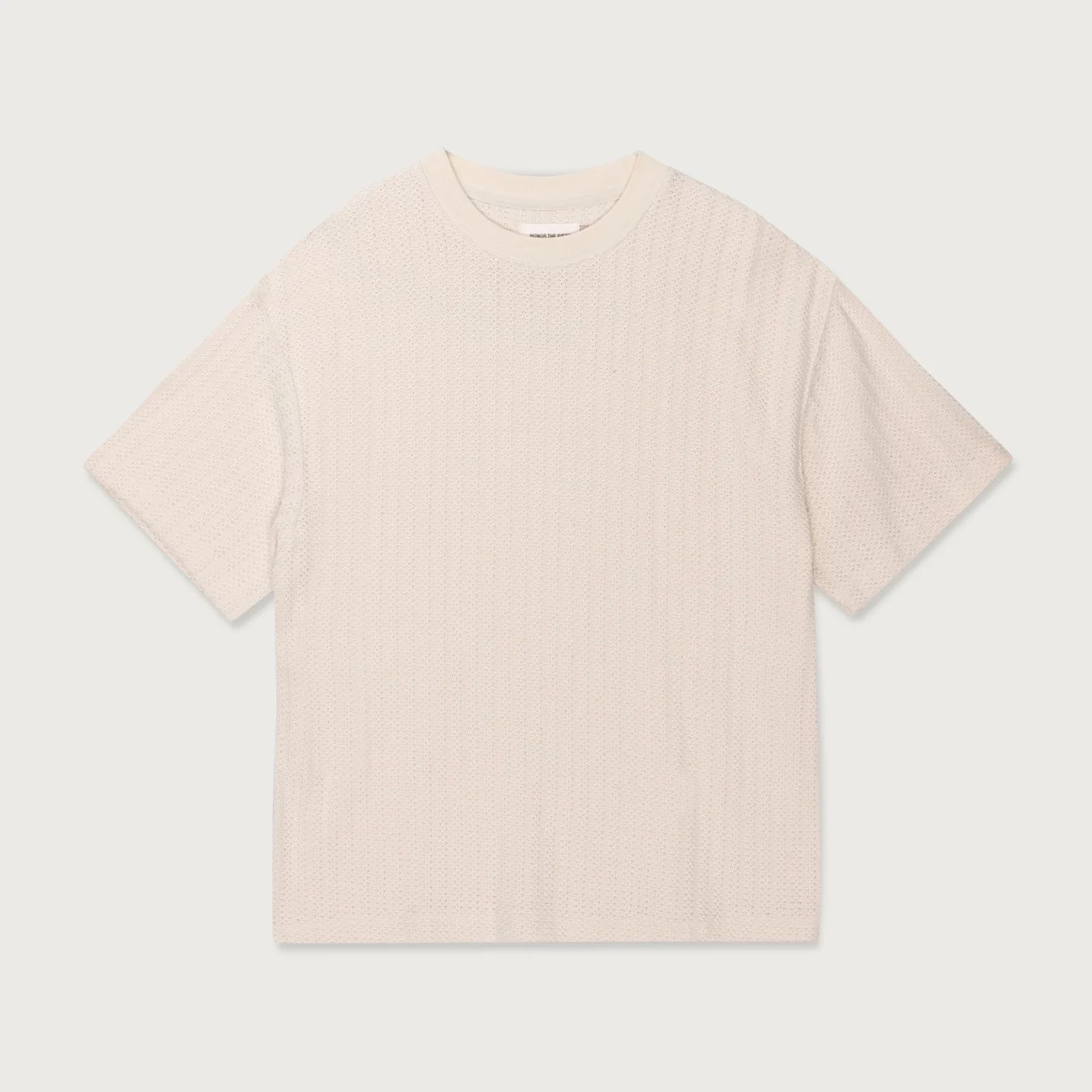KNIT STANDARD TEE, Colour: BONE, Size: SMALL