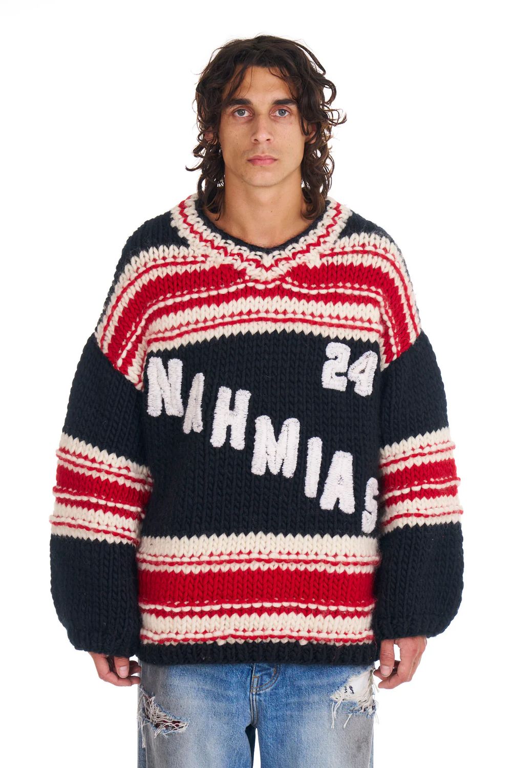 KNIT HOCKEY JERSEY, Size: SMALL