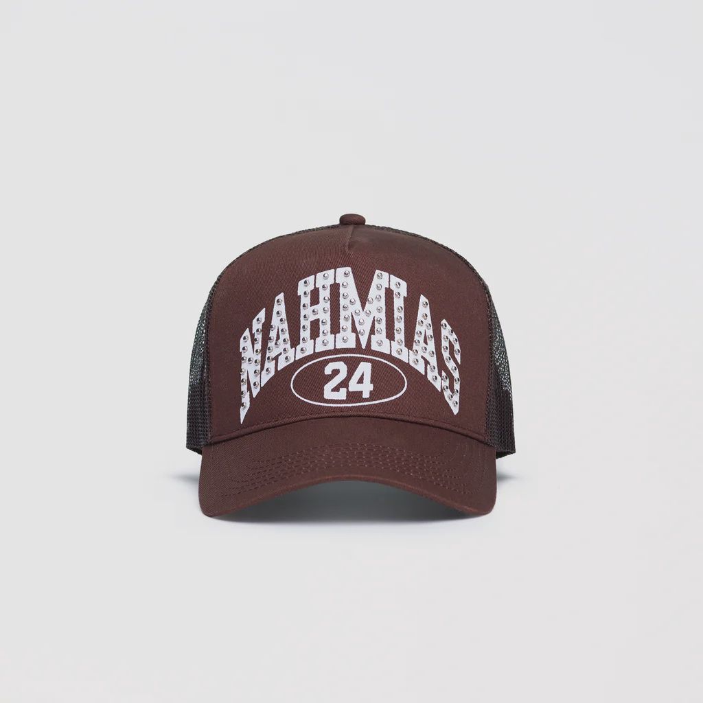 STUDDED NAHMIAS MARQUEE TRUCKER, Colour: BROWN, Size: OS