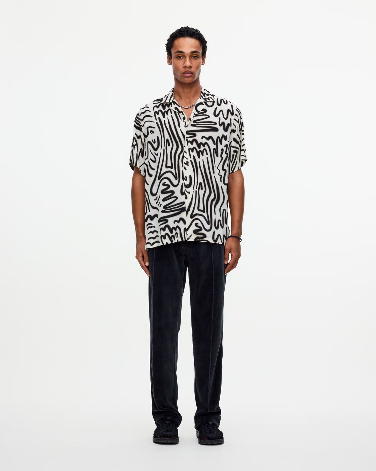 Aerosol Viscose Shirt, Colour: Black, Size: Small