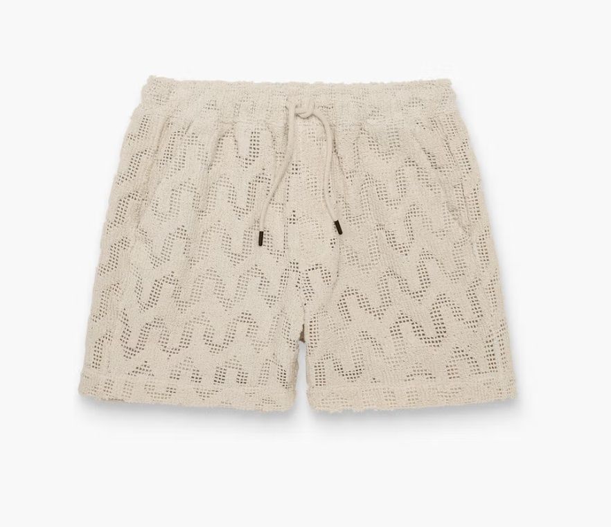 ATLAS CROCHET SHORTS, Colour: CREAM, Size: SMALL