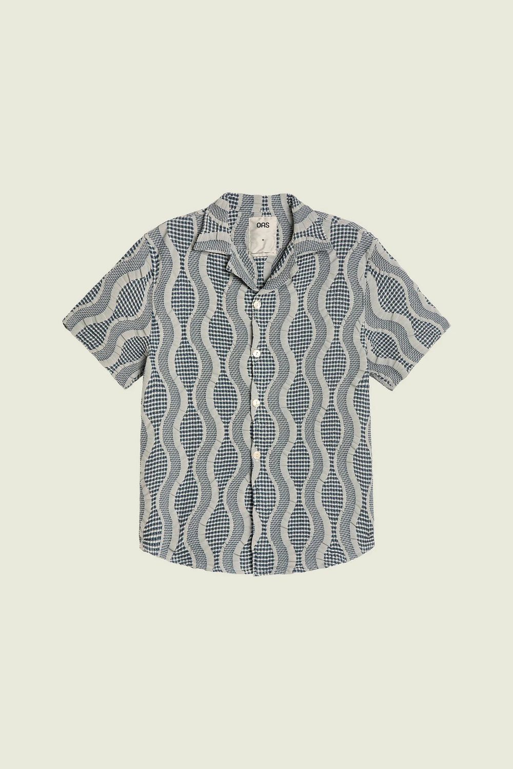 Como Cuba Waffle Shirt, Colour: Navy, Size: Small