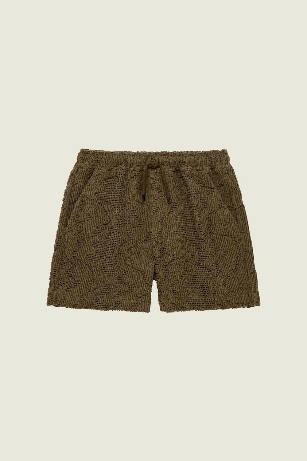 Pine Verve Crochet Shorts, Colour: Pine, Size: Small
