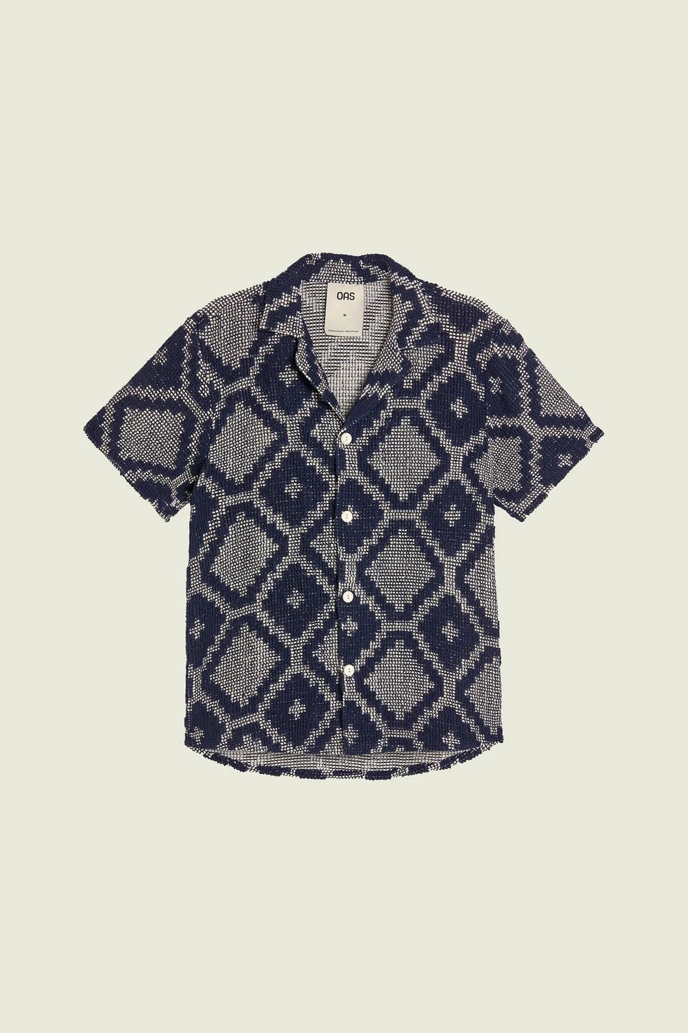 Trastevere Cuba Crochet Shirt, Colour: Navy, Size: Small