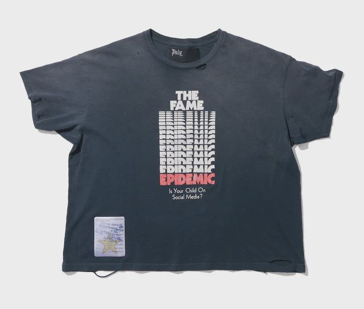 FAME EPIDEMIC TEE, Colour: BLACK, Size: SMALL