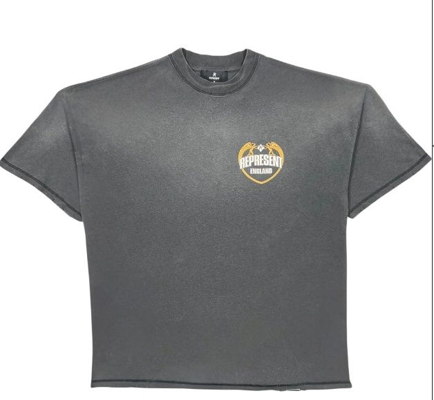 ANGEL BORDER T SHIRT, Colour: WASHED ECRU, Size: SMALL