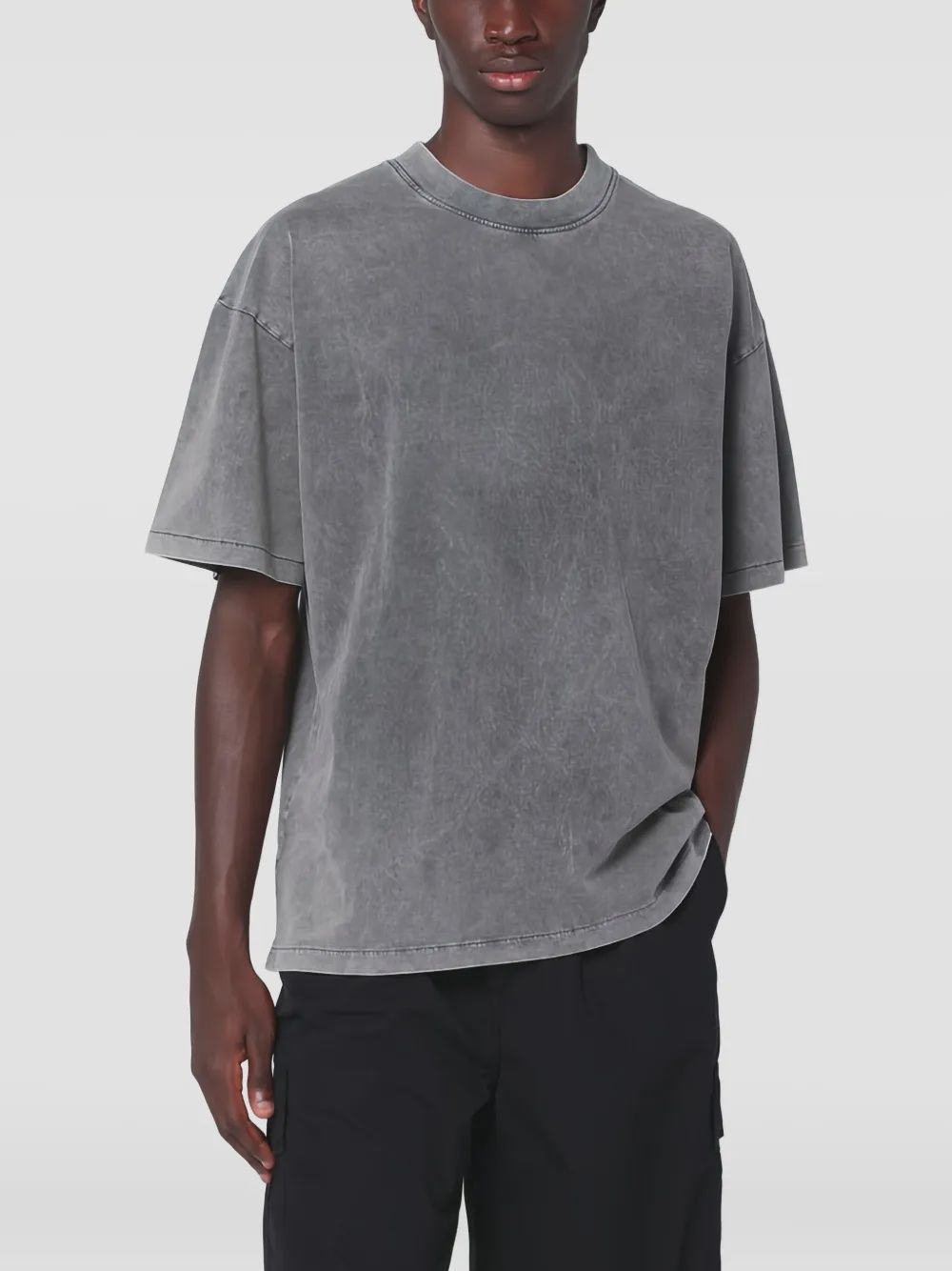 INITIAL OVERSIZED T-SHIRT, Colour: VINTAGE GREY, Size: SMALL