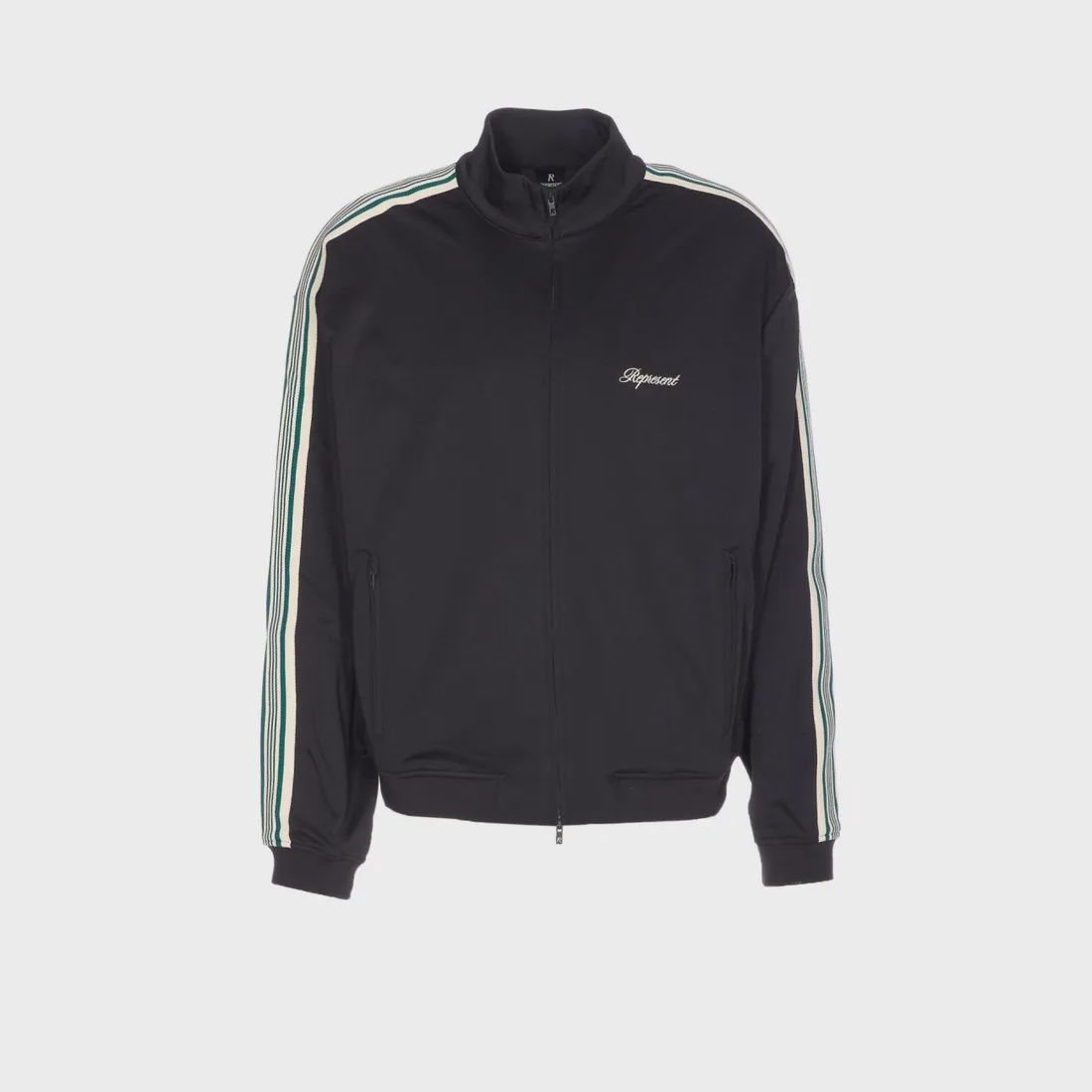 TAPED TRACK JACKET, Colour: JET BLACK, Size: SMALL