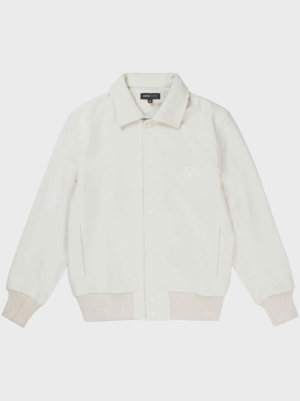 LOGO PRINT WOOL BOMBER