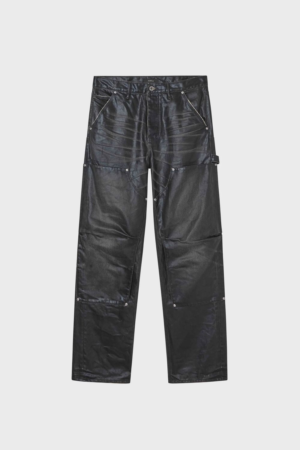 Coated Panel Carpenter Pant, Colour: BLACK, Size: 32