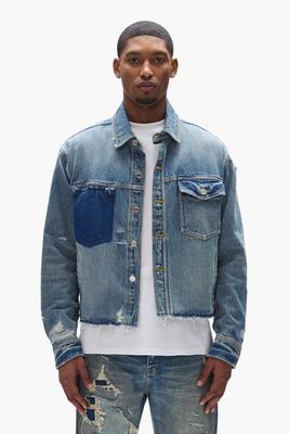 LS CUT OFF SHIRT LIGHT INDIGO