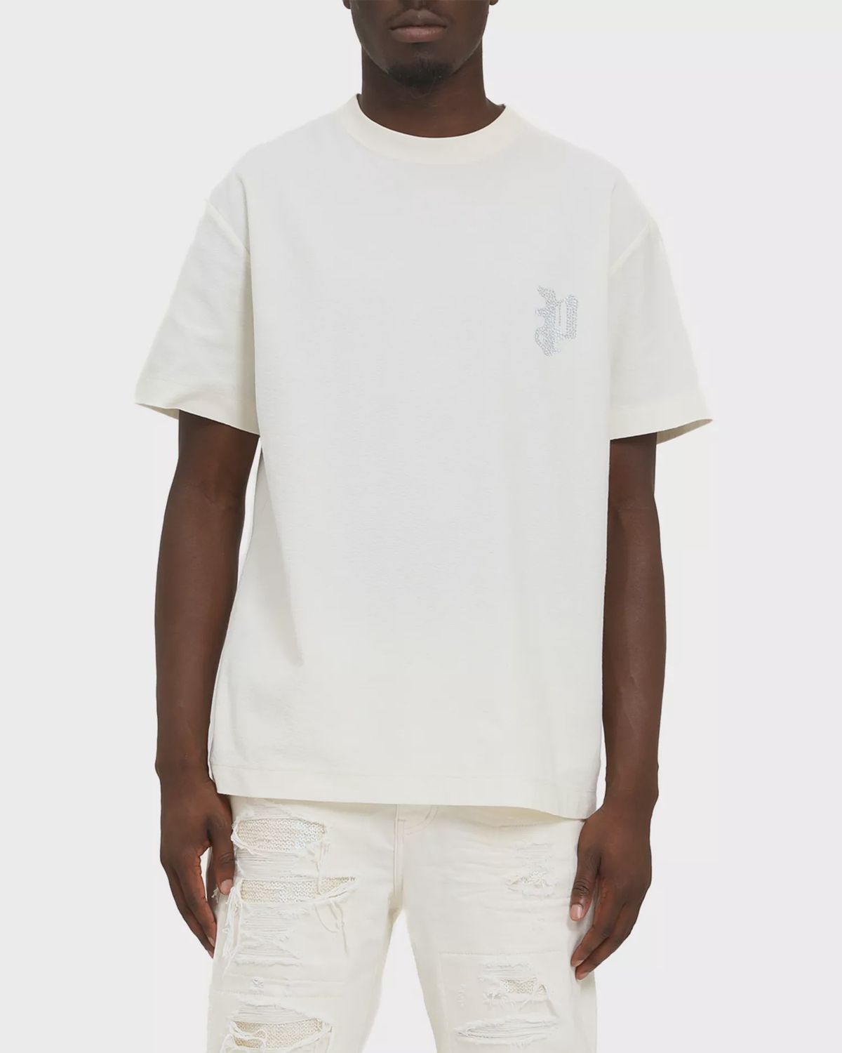 TEXTURED SS TEE WHISPER WHITE, Size: XS