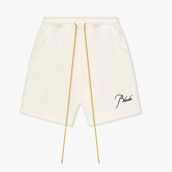 RHUDE WHITE SWEATSHORT, Size: XL