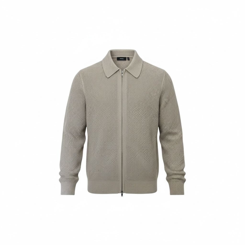 CASHTON 2 ZIP UP, Colour: ALABASTER MELANGE, Size: SMALL