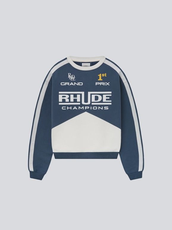 Rhude Champions Crewneck, Colour: Navy Blue, Size: XL
