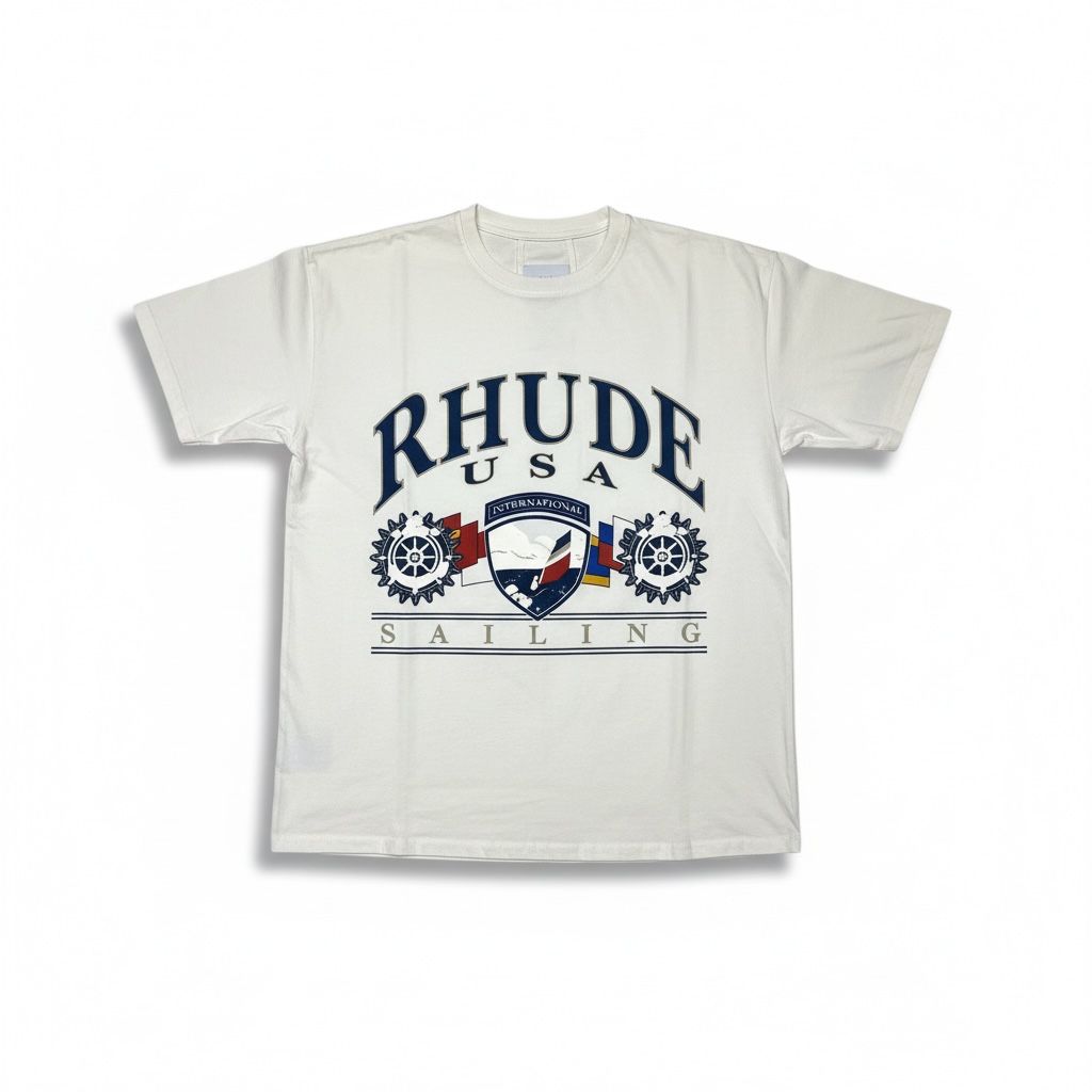 USA SAILING ICON VTG T WHT/BLK, Colour: WHITE/BLACK, Size: XS