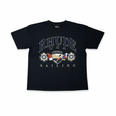 USA SAILING ICON VTG T BLK/WHT