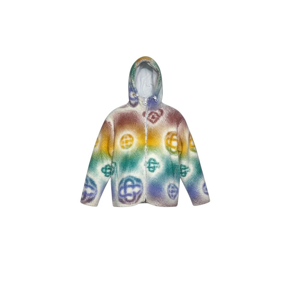 HALFTONE MONOGRAM FLEECE JACKET, Colour: HALFTONE MONOGRAM, Size: LARGE