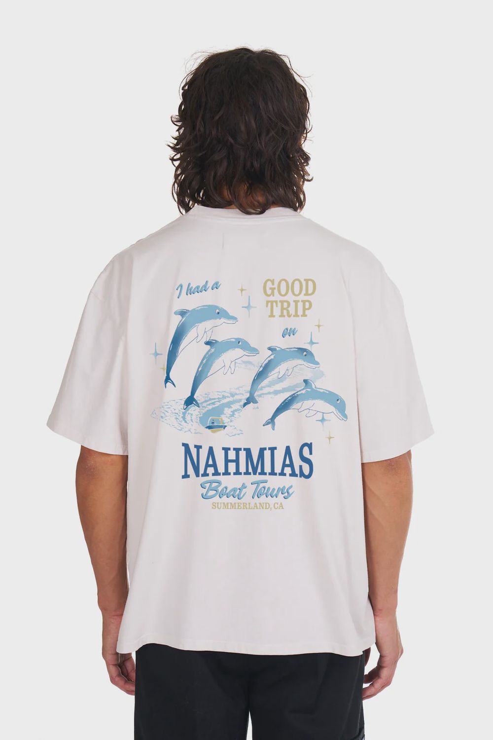 BOAT TOURS BOXY T SHIRT, Colour: WHITE, Size: SMALL