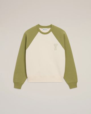 BOXY FIT CREWNECK ADC KNITTED PATCH WHT CRM/MAT