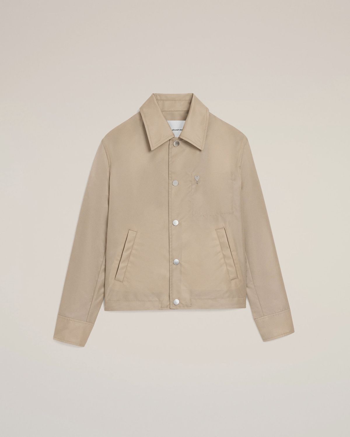 BUTTONED JACKET ADC STUD TECHNICAL NYLON BGE, Colour: TAUPE BEIGE, Size: MEDIUM