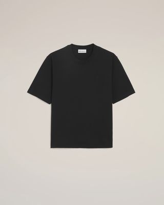 T SHIRT WITH TONAL ADC HVY JERSEY BLK