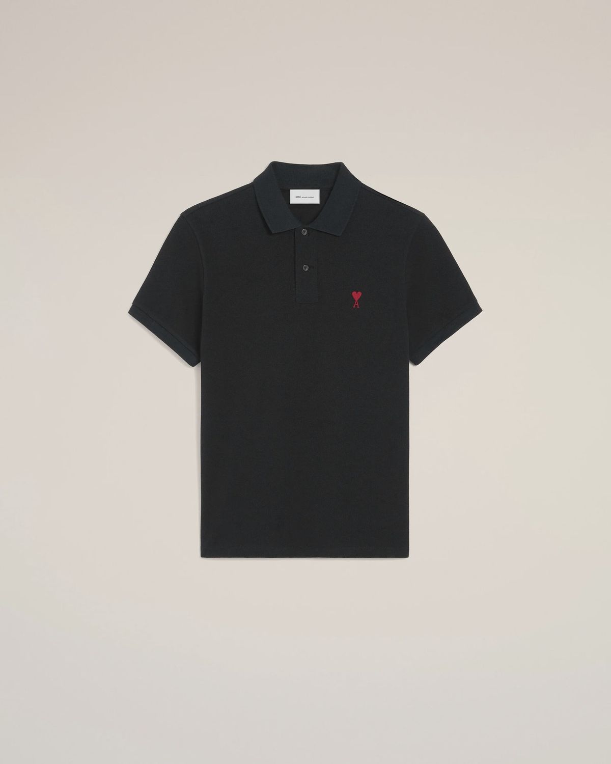 POLO RED ADC LIGHT PIQUE BLK, Colour: BLACK, Size: MEDIUM