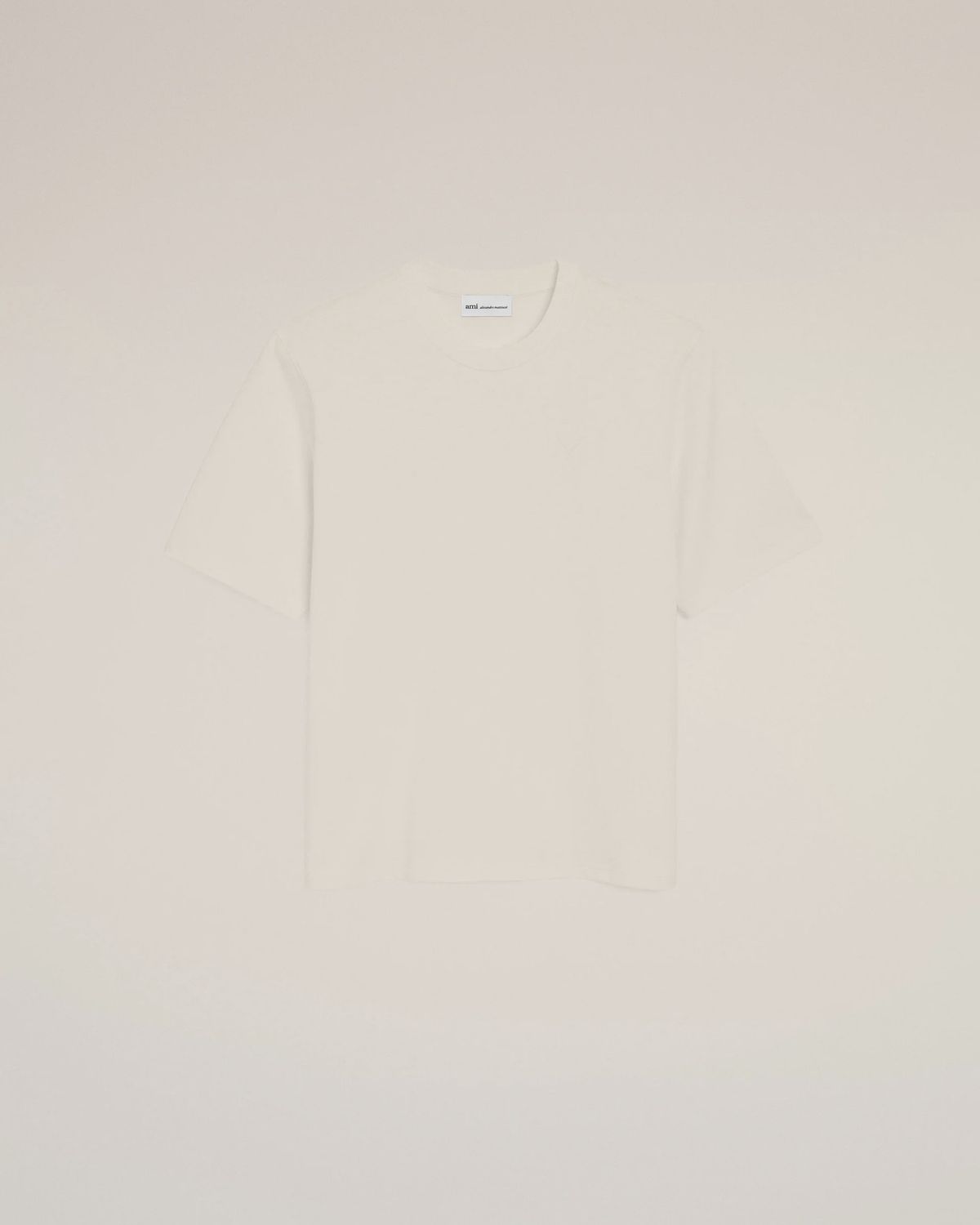 T SHIRT WITH TONAL ADC HVY JERSEY WHT CRM, Colour: WHITE CREAM, Size: XS