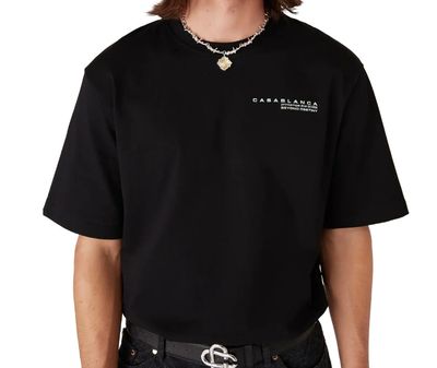 GLITCH ORCHID OVERSIZED T SHIRT BLK