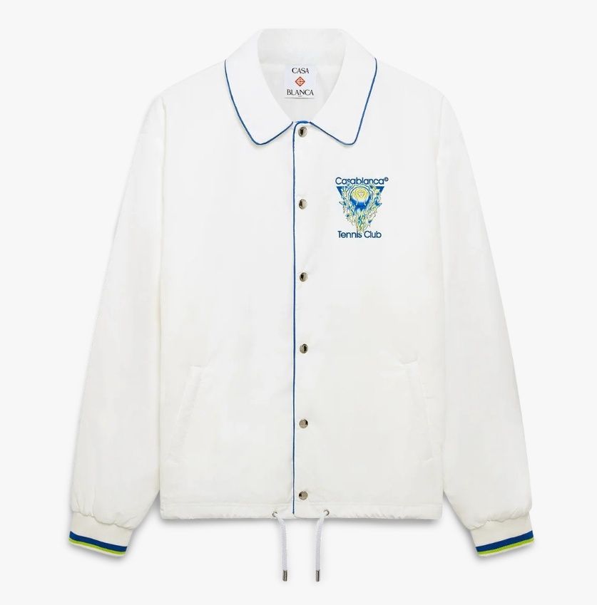 TENNIS CLUB ICON COACH JACKET WHT, Colour: WHITE, Size: MEDIUM