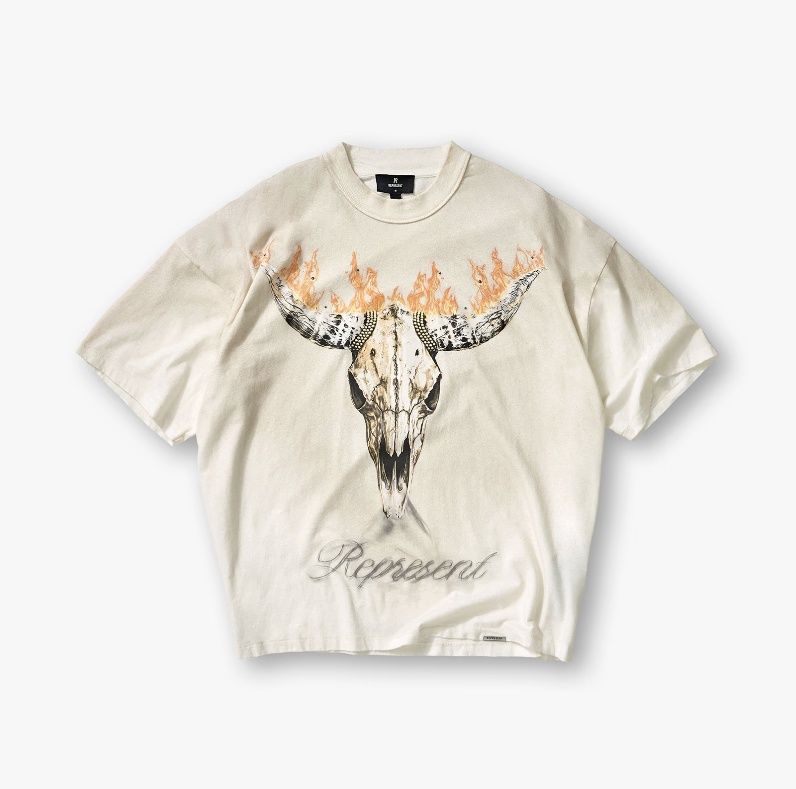 BRITISH COWBOYS T-SHIRT, Colour: WASHED ECRU, Size: XS