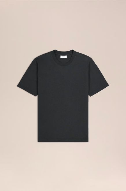 ADAM CASUAL PIMA TEE BLK, Colour: BLACK, Size: SMALL