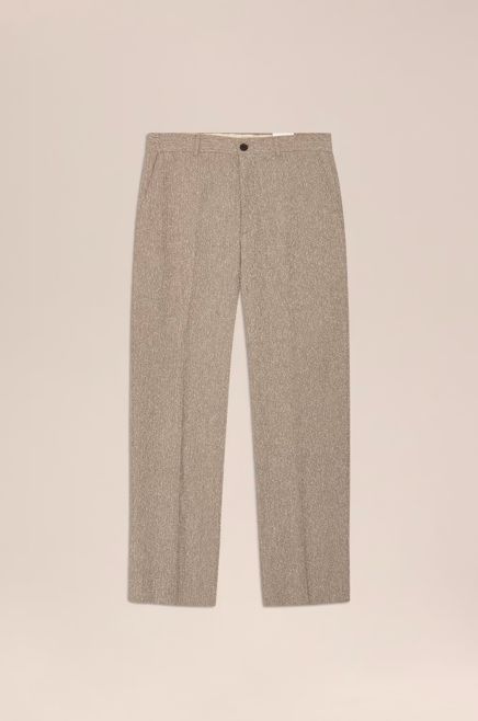 PAW RELAXED FIT ITALIAN BOUCLE PANT, Colour: BROWN MELANGE, Size: 30W 30L
