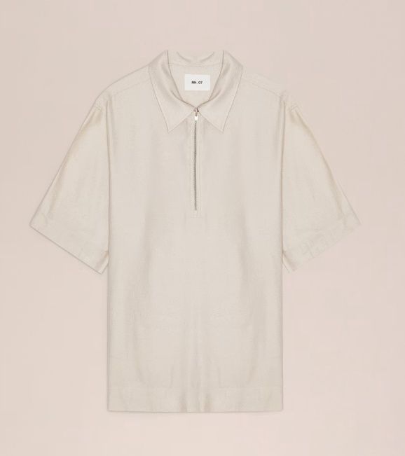 BRUNO LINEN BLEND POLO, Size: SMALL