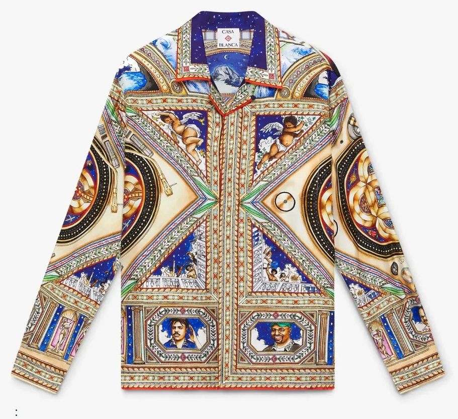 PLAFOND ORNE DE MUSIQUE LS SILK SHIRT, Colour: MULTI, Size: MEDIUM