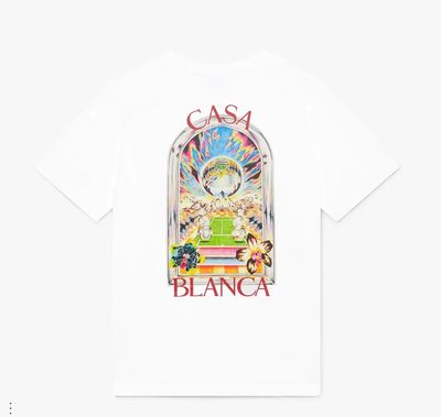 TENNIS LANDSCAPE T SHIRT WHT