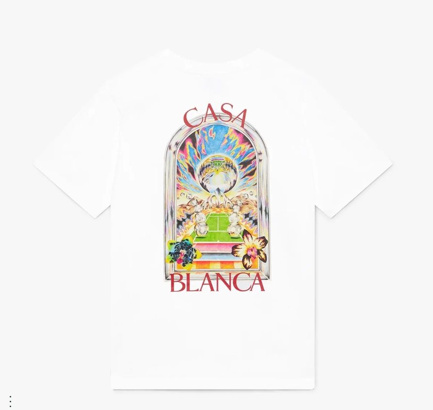 TENNIS LANDSCAPE T SHIRT WHT, Colour: WHITE, Size: SMALL