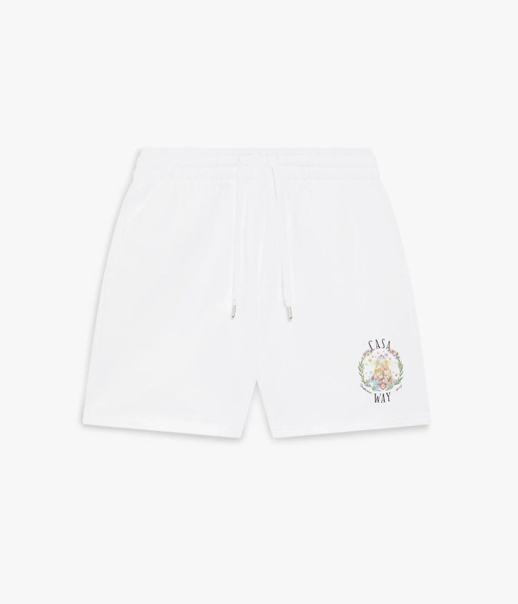 CASA WAY CLASSIC SWEATSHORT, Colour: WHITE, Size: SMALL